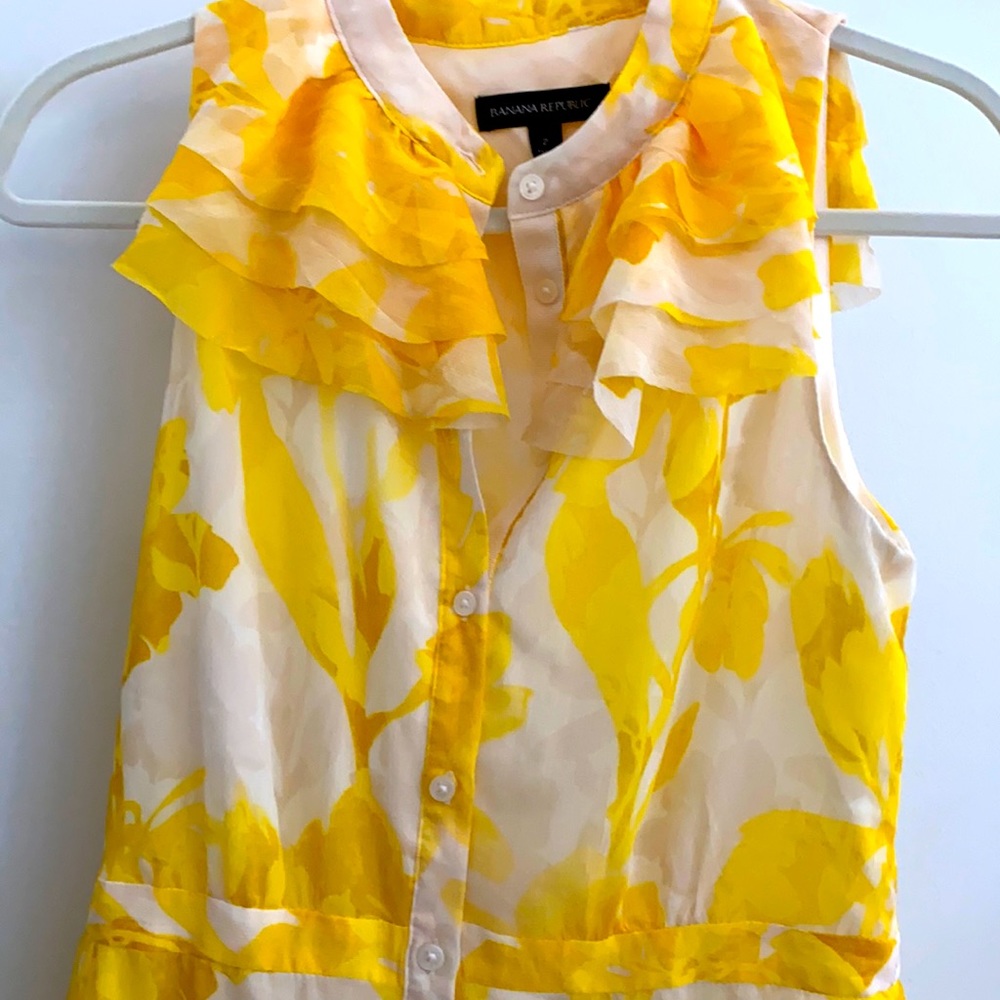 Banana Republic yellow floral summer dress